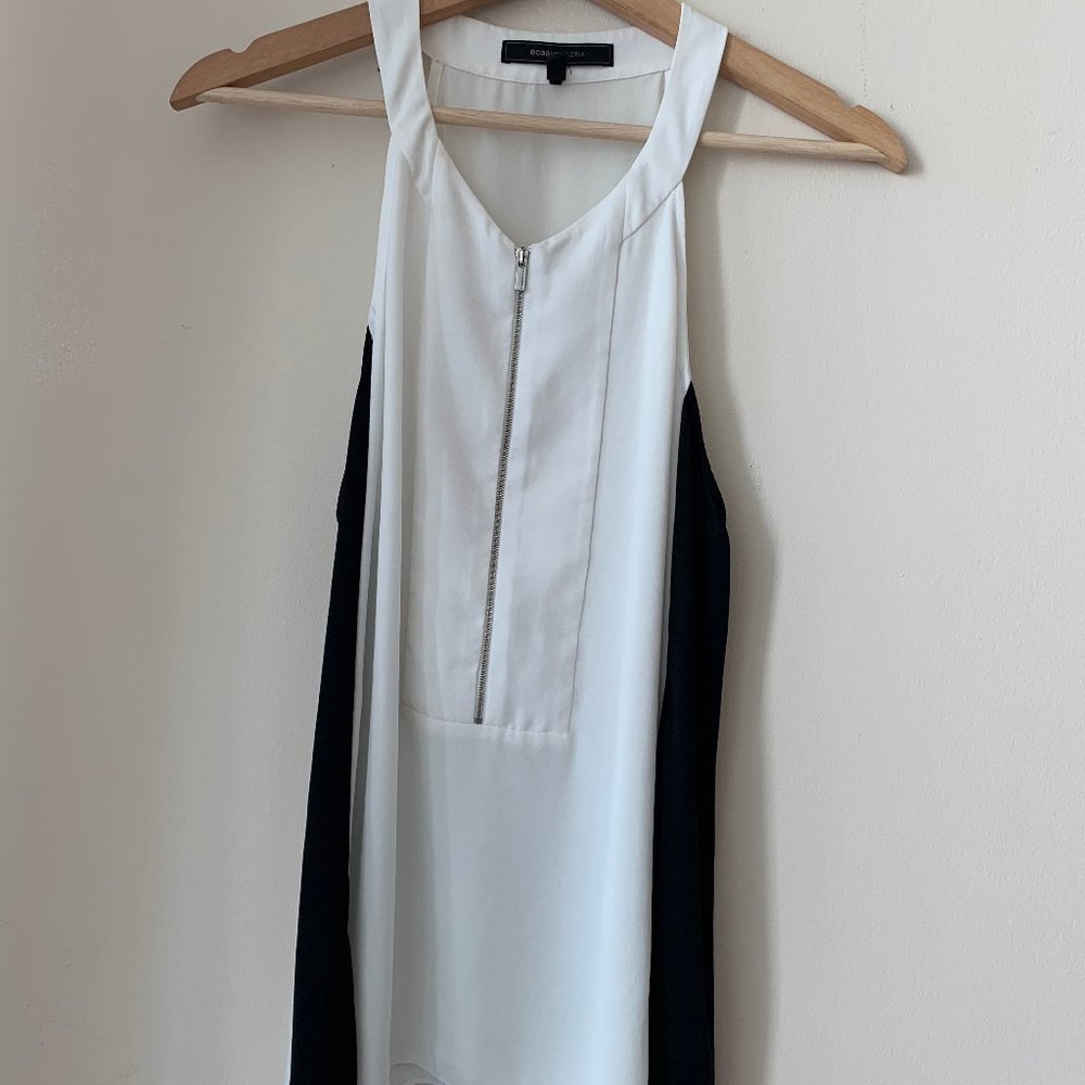 BCBG MAXAZRIA black and white top
